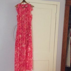 Calvin Klein long dress with belt